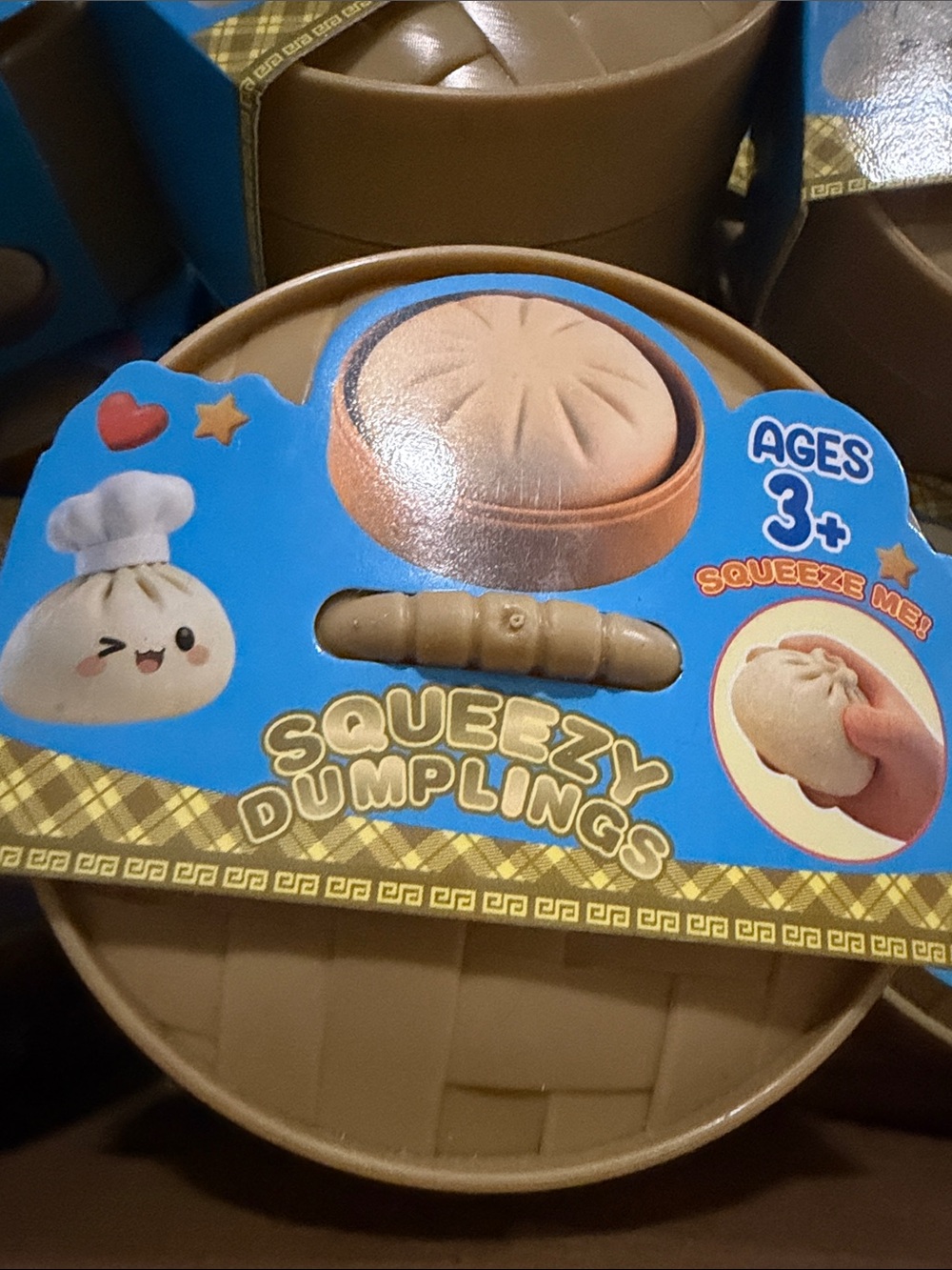 Squeezy Dumpling Toy - Light Tan & Blue Packaging - Picture 2 of 2